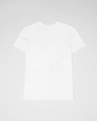T-SHIRT IN ribbed cotton jersey - OPTIC WHITE / BLACK -  - 2 | CELINE