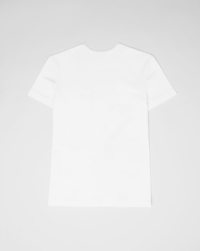 CAMISETA EN PUNTO DE ALGODÓN ACANALADO - BLANCO ÓPTICO / NEGRO -  - 1 | CELINE