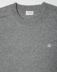 crewneck sweater IN wool cashmere - DARK GREY MELANGE -  - 2 | CELINE