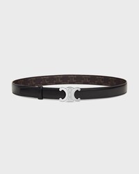 Reversible Strap 25MM IN Taurillon Leather and Triomphe Canvas -  -  - 2 | CELINE