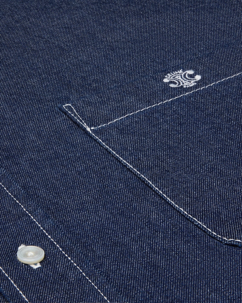 overshirt IN cotton denim - DARK RINSED -  - 1 | CELINE