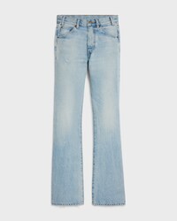 dylan flared jeans in rider wash denim - RIDER WASH -  - 1 | CELINE