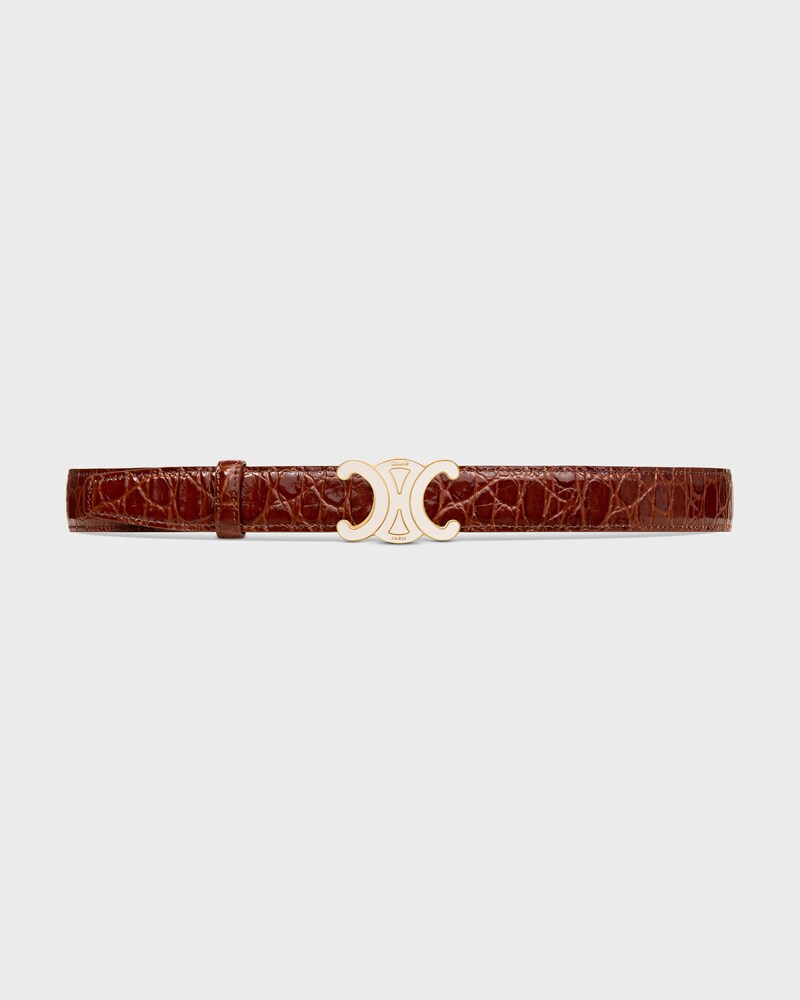 lani&egrave;re de ceinture r&eacute;versible 25MM Taurillon et Veau fa&ccedil;on crocodile -  -  - 1 | CELINE