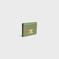 PORTE-CARTES TRIOMPHE veau brillant - KAKI CLAIR - NOUVEAUTÉS - 2 | CELINE