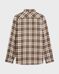 chemise large Laine à carreaux - BEIGE/MARRON CLAIR -  - 2 | CELINE