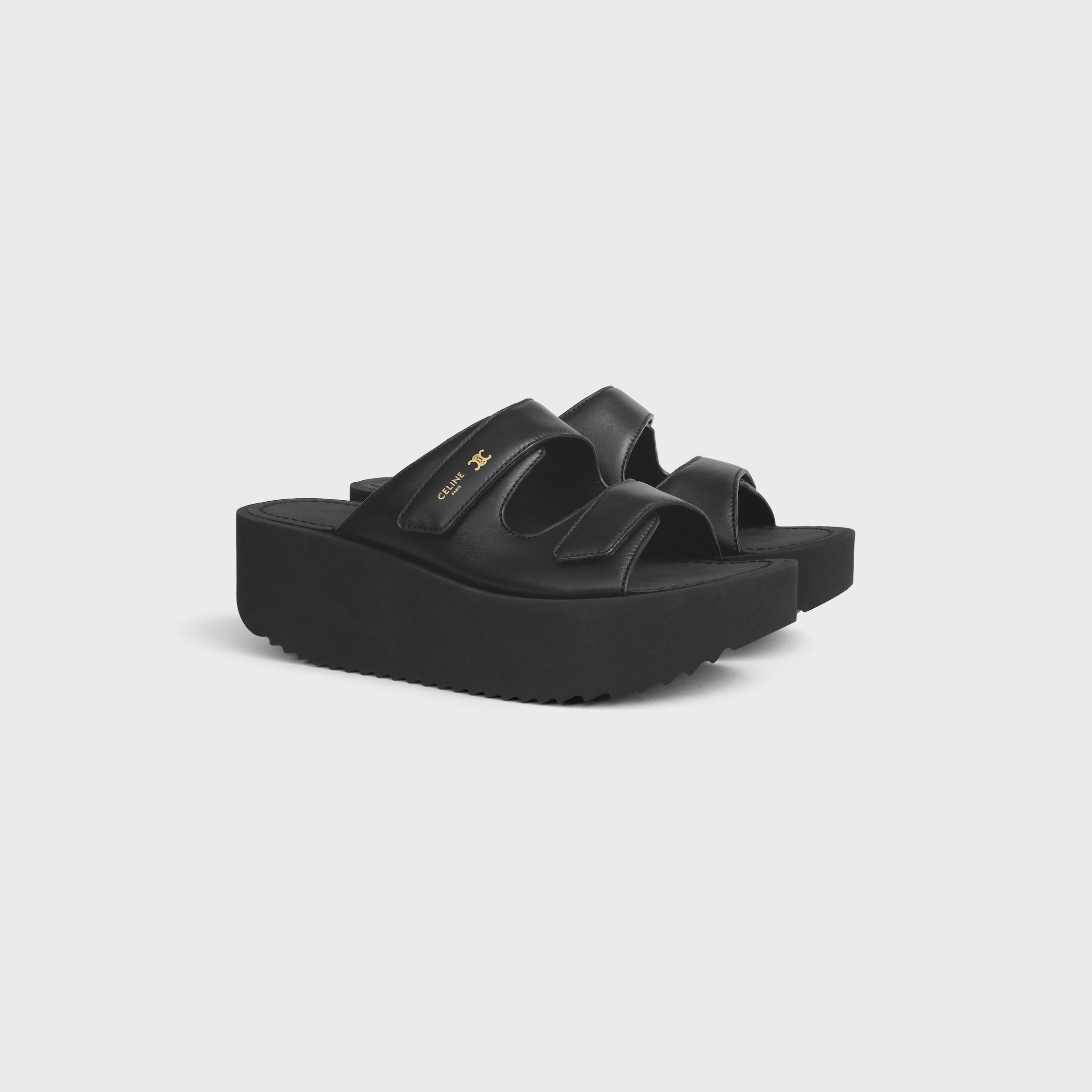 SUNNY SLIDE IN LAMBSKIN - BLACK | CELINE
