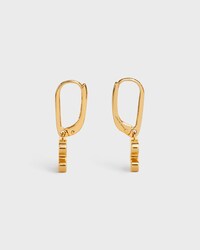 Triomphe Rhinestone Earrings in Brass with Gold Finish and Crystals - GOLD - EXCLUSIVE SELECTION - 2 | CELINE