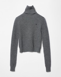 turtleneck sweater IN wool and cashmere - DARK GREY -  - 1 | CELINE