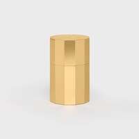 cotton swab pot in aluminium - GOLD - CELINE MAISON - 1 | CELINE