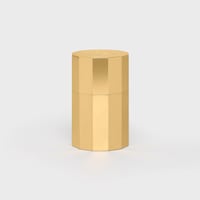 cotton swab pot in aluminium - GOLD - CELINE MAISON - 1 | CELINE