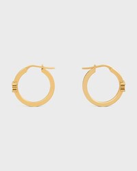 Triomphe Sparkle Hoops in Strass and Brass with Gold Finish - GOLD - TRIOMPHE - 1 | CELINE
