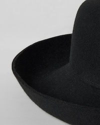 blossom hat IN wool felt - BLACK -  - 2 | CELINE