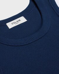 débardeur coton soie côtelé - NAVY/RED -  - 2 | CELINE