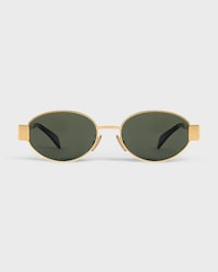 Triomphe Metal 01 sunglasses in Metal - GOLD / GREEN -  - 1 | CELINE