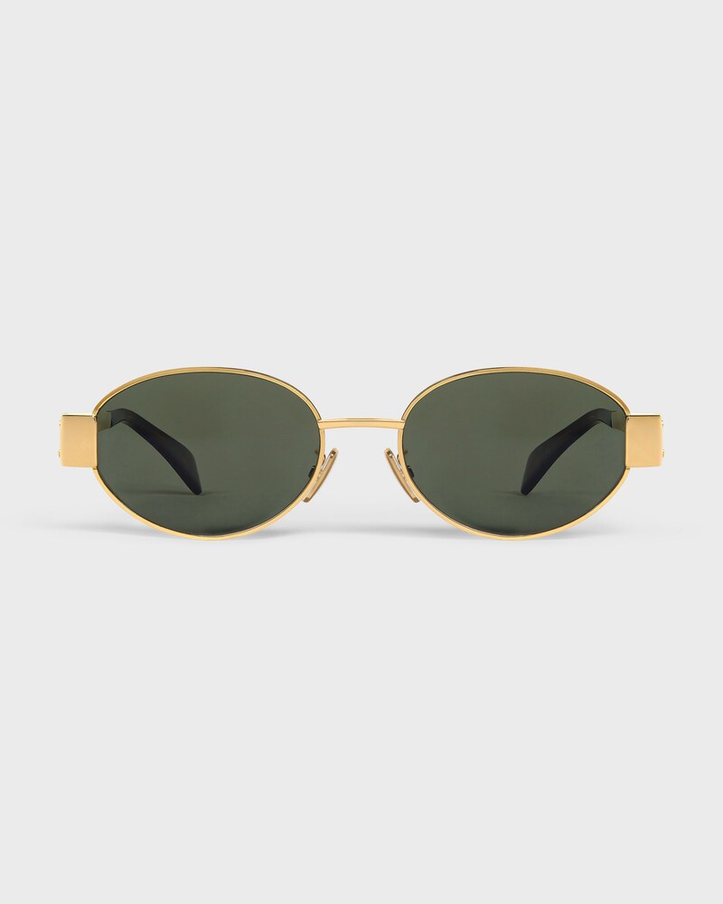 Gafas de sol Triomphe Metal&nbsp;01 de metal - DORADO&nbsp;/&nbsp;VERDE -  - 1 | CELINE