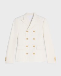 cavaliere jacket IN stretch wool gabardine - WHITE -  - 1 | CELINE