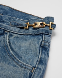 DYLAN FLARED JEANS WITH SIGNATURE IN cotton denim - UNION WASH -  - 2 | CELINE