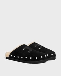 CELINE PITEA SABOT EN CUIR DE VEAU - noir / NATURAL -  - 2 | CELINE