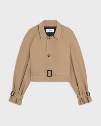 CHAQUETA DE ALGODÓN Y GABARDINA DE LANA - BEIGE -  - 1 | CELINE