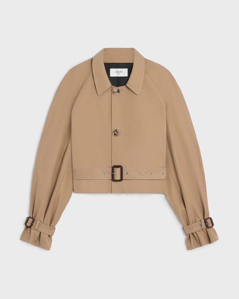 jacket IN COTTON AND WOOL GABARDINE - BEIGE -  - 1 | CELINE