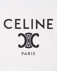 celine paris t-shirt in cotton jersey - OFF WHITE / NAVY / BLACK -  - 2 | CELINE