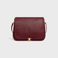 SOFT TRIOMPHE BESACE  IN SUPPLE SHINY LAMBSKIN - SYRAH - SOFT TRIOMPHE - 1 | CELINE