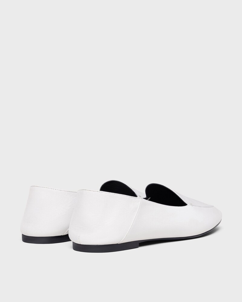 AURA LOAFER IN GOATSKIN - WHITE -  - 1 | CELINE