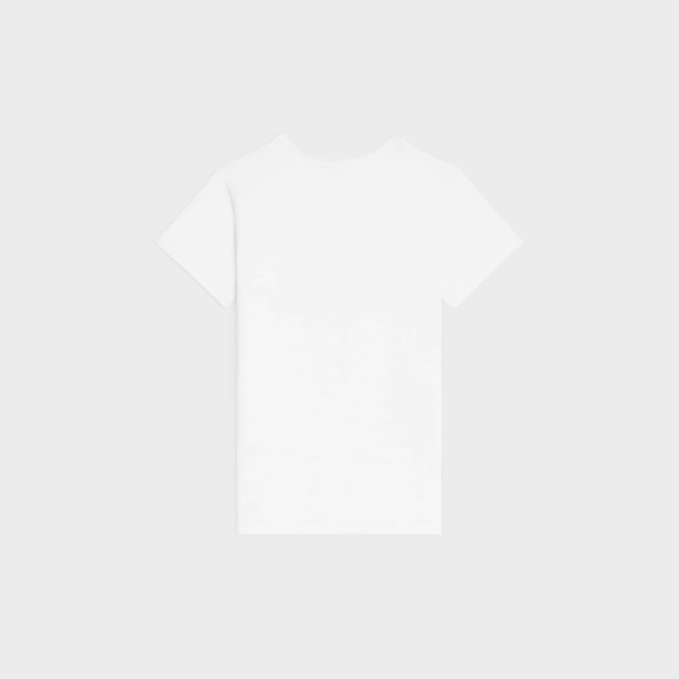 Tシャツ / リブ編みコットンジャージー - オフホワイト / ブラック