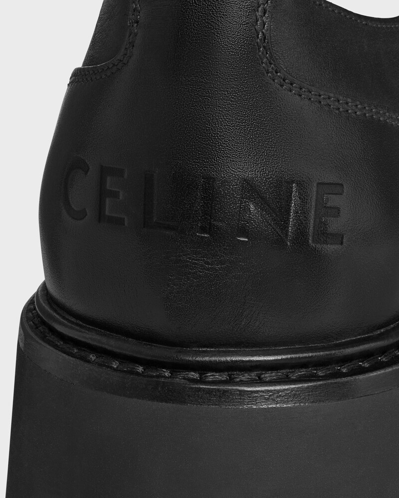 CELINE TRIOMPHE DERBY  EN CUIR DE TAUREAU BRILLANT - Noir -  - 1 | CELINE