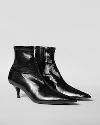 SOCK BOOTIE IN SHINY LAMBSKIN - BLACK -  - 2 | CELINE