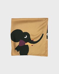 ELEPHANT BANDANA 55 - FAWN/BLACK/WHITE -  - 2 | CELINE