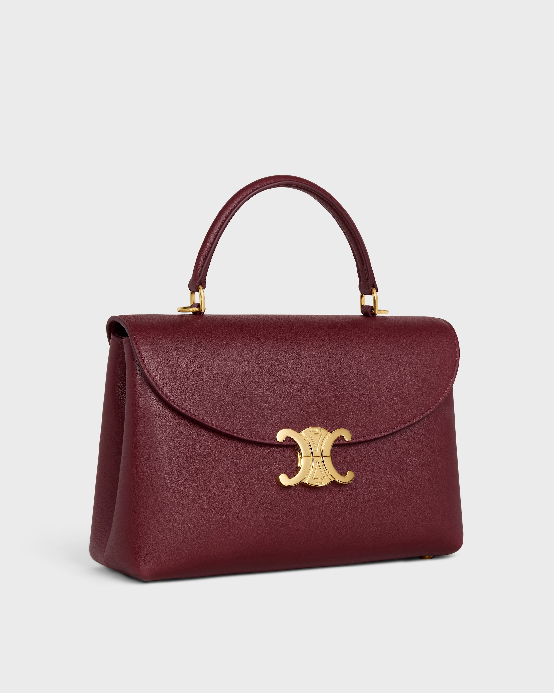 MEDIUM NINO BAG IN SUPPLE GRAINED CALFSKIN - LIGHT BURGUNDY | CELINE