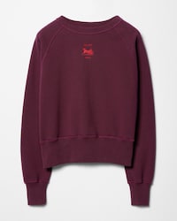 SWEATSHIRT IN cotton fleece - DARK BURGUNDY / RED -  - 1 | CELINE