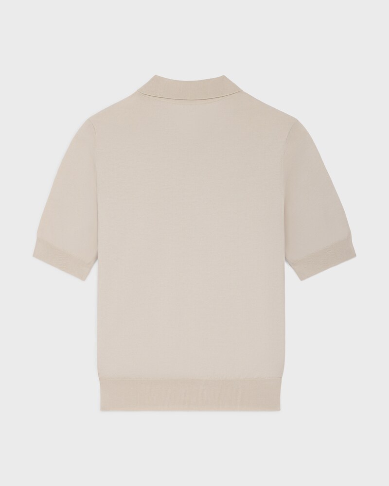 triomphe polo in fine cotton - LIGHT TAUPE -  - 1 | CELINE