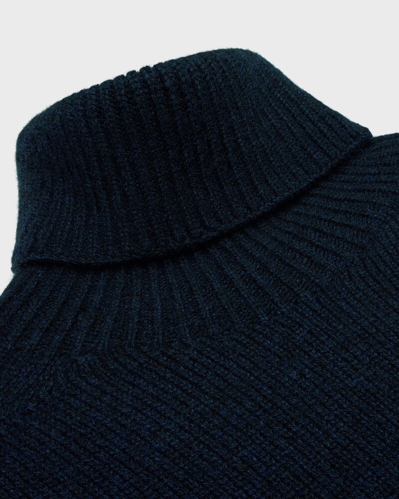 turtleneck sweater IN SEAMLESS CASHMERE - NAVY -  - 1 | CELINE