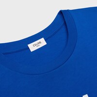 t-shirt IN cotton jersey - ROYAL BLUE / OFF WHITE -  - 2 | CELINE