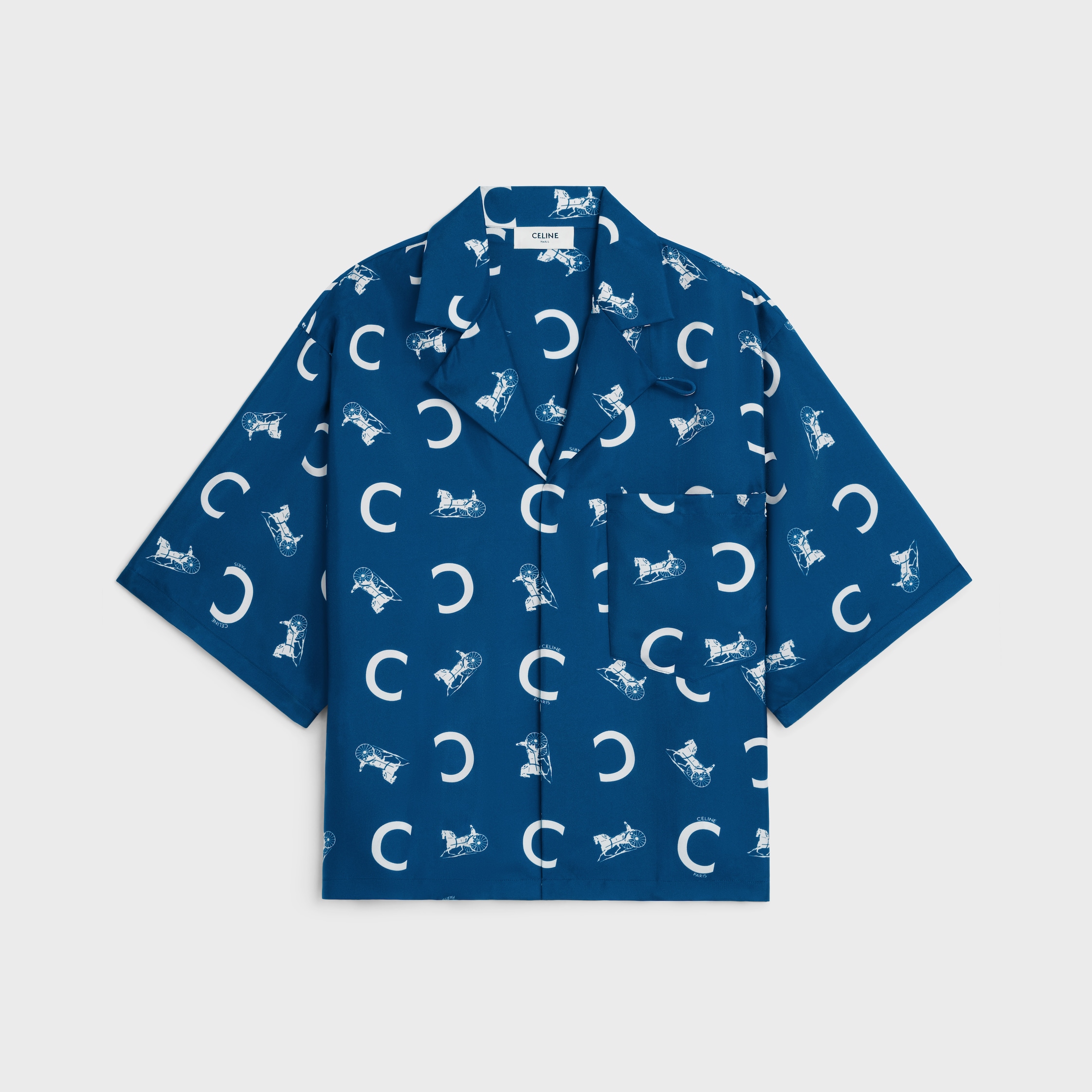 CELINE scout shirt IN SILK TWILL