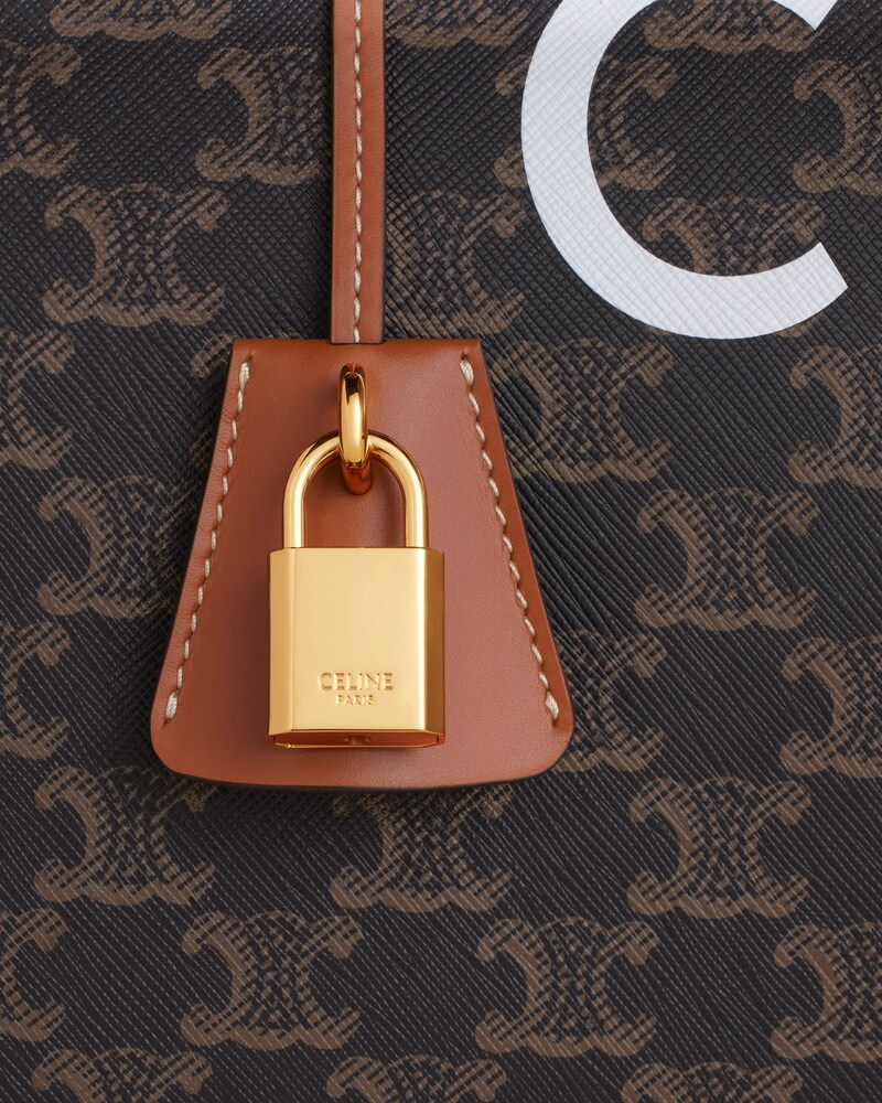 Travel 50 in Triomphe Canvas with Cat Print - TAN - DOG ACCESSORIES - 1 | CELINE