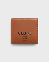 Bi-fold Wallet IN SMOOTH LAMBSKIN - TAN / BLACK - WALLETS - 1 | CELINE
