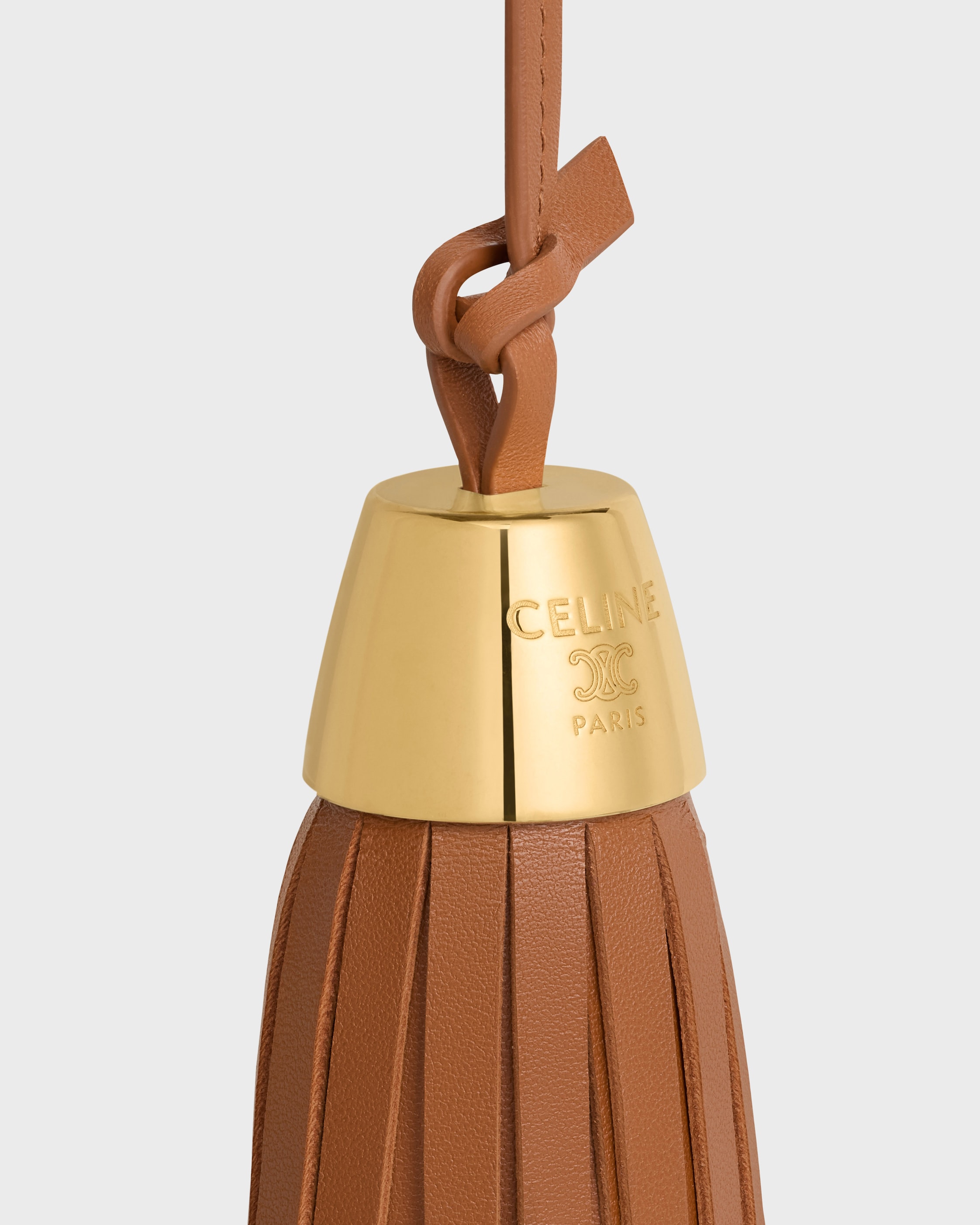 TASSEL CHARM IN SMOOTH LAMBSKIN - SOFT TAN | CELINE