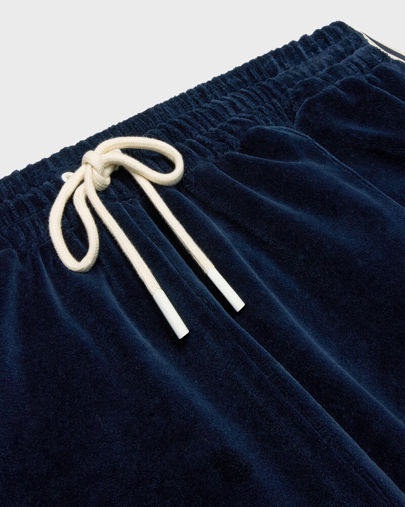 wide tracksuit pants IN velvet jersey - BLEU NUIT/ECRU -  - 1 | CELINE