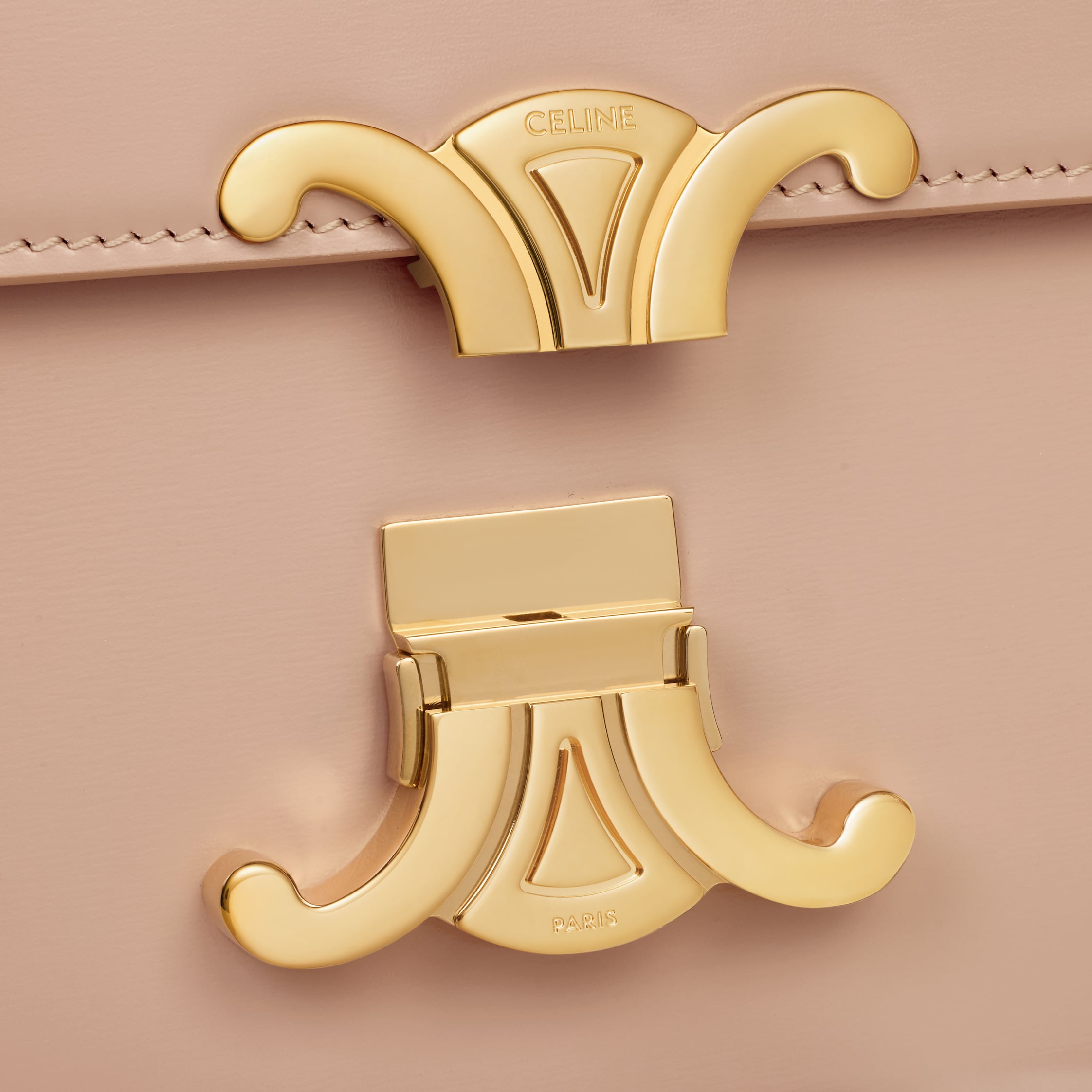 TEEN TRIOMPHE BAG IN shiny calfskin - SOFT PEACH | CELINE