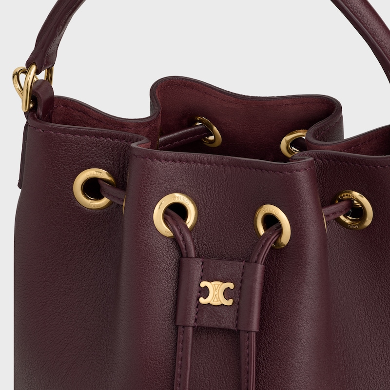 TEEN CLARA BAG IN SUPPLE GRAINED CALFSKIN - DEEP BURGUNDY - MORE LINES - 1 | CELINE