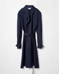trench coat IN wool gabardine - INK -  - 2 | CELINE