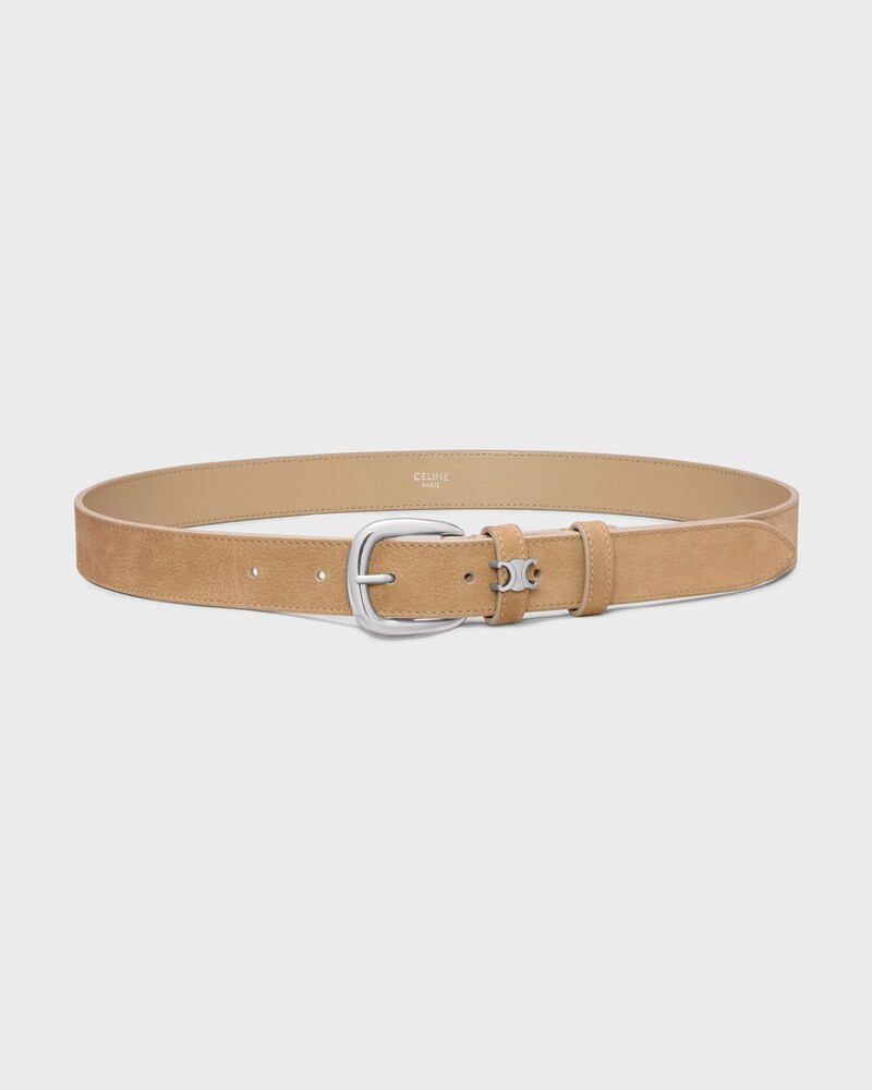 Vivienne Belt 25MM IN GRAINED NUBUCK CALFSKIN - BROWN SEPIA -  - 1 | CELINE