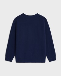 celine oversized crew neck sweater in wool - NAVY/NAVY -  - 2 | CELINE