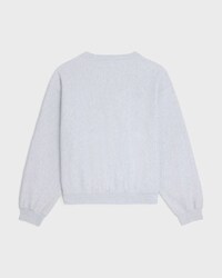 SUDADERA HOLGADA DE FELPA DE ALGODÓN - GRIS PÁLIDO / NEGRO -  - 2 | CELINE