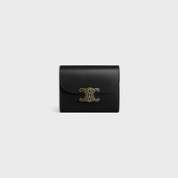 Small Flap Wallet TRIOMPHE IN Shiny calfskin and enamel - BLACK - NEW - 1 | CELINE