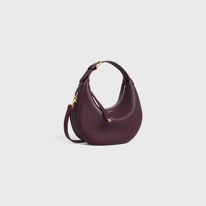กระเป๋า Celine Lulu ขนาด Teen หนังลูกวัวลายเกรน - สีเบอร์กันดีเข้ม - LULU - 1 | CELINE