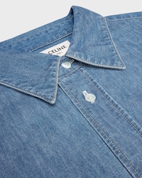 short-sleeved shirt IN cotton denim - UNION OCEAN WASH -  - 2 | CELINE